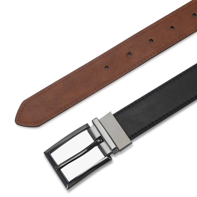 totes® Mens Reversible PU Belt Black Extra Image 2